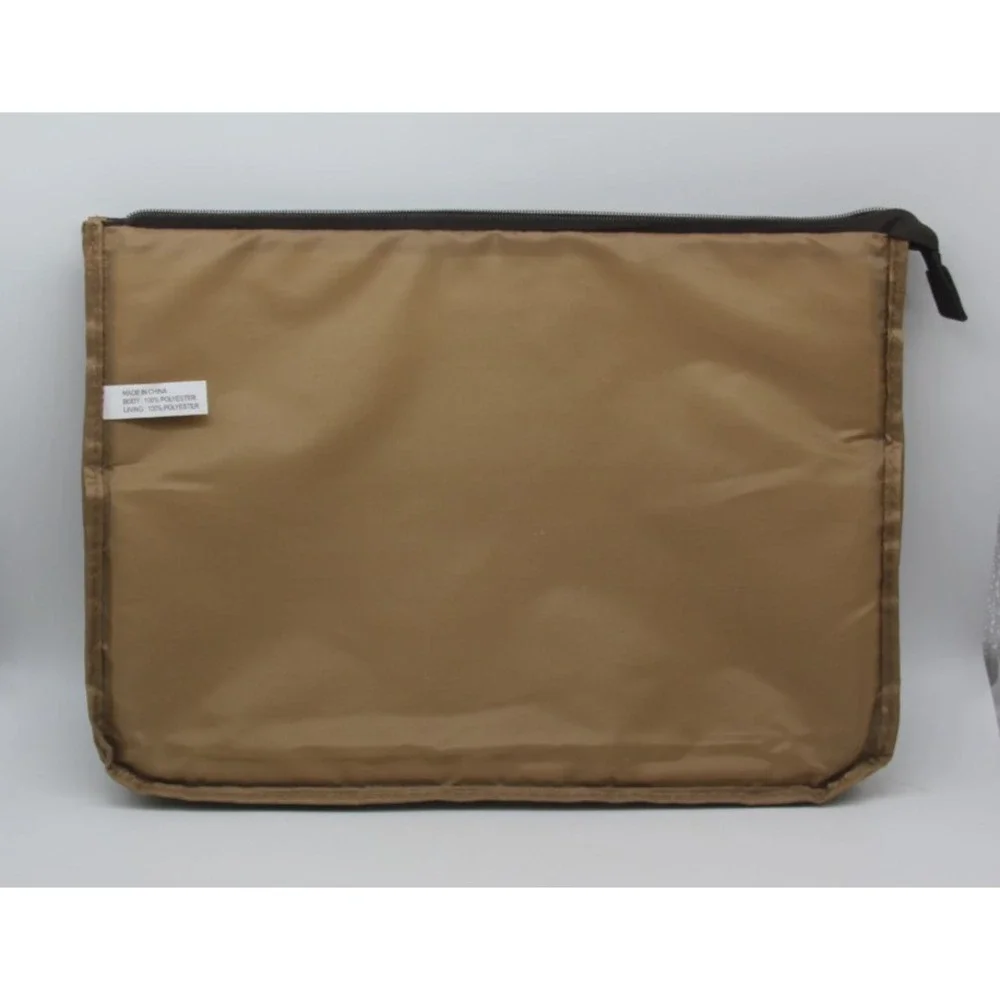 MultiSac Shoulder Purse Laptop Bag Tan Leather Look Several Compartments Classic